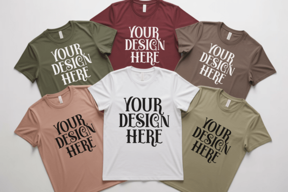 Download Bella Canvas 3001 Group T-shirt Mockup - Bella canvas Collection