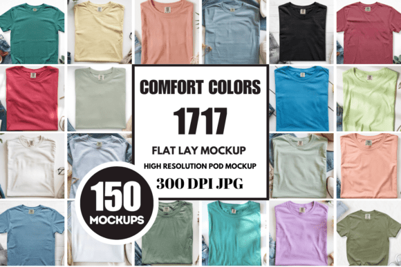 Download Comfort Colors 1717 Flat Lay Mockups - Flat lay Collection