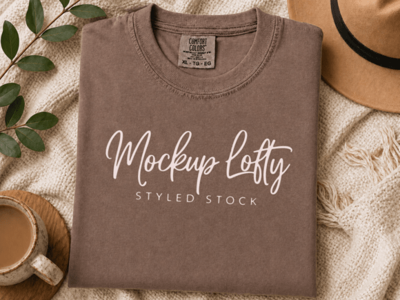 Download Espresso C1717 Flat Lay T-shirt Mockup - Flat lay Collection